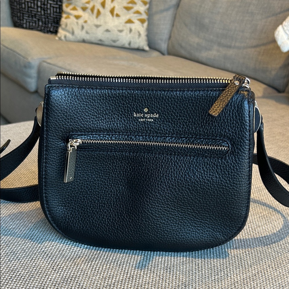 Kate Spade Black Pebbled Leather Crossbody Bag
